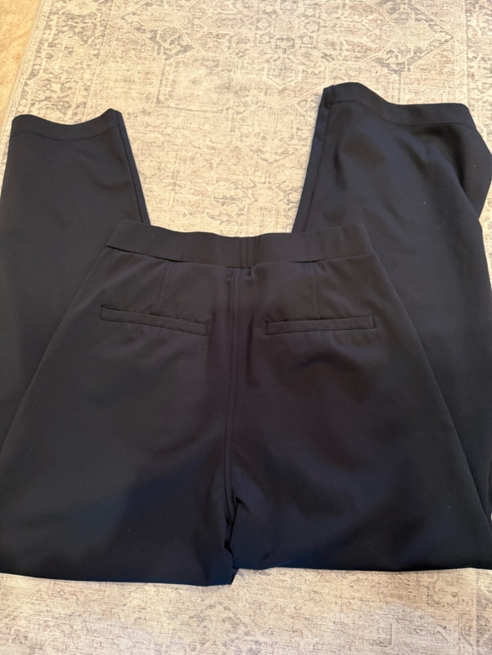 HALARA DayStretch High Waisted Pocket Wide Leg Work Pants-Black-Medium Petite - Picture 4 of 4